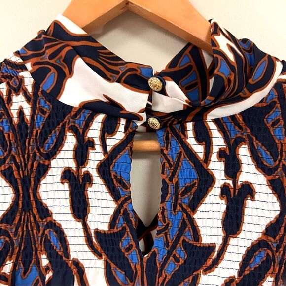 Chicos black label printed long sleeve blouse size Sm - Picture 6 of 9